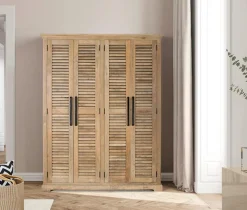 Armoire 4 portes bois massif en manguier – Paran