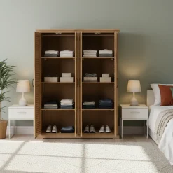 Armoire 4 portes bois massif en manguier – Paran