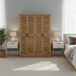 Armoire 4 portes bois massif en manguier – Paran