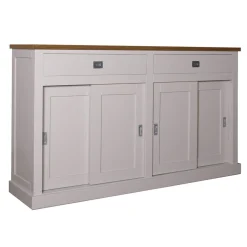 Bahut 4 portes 2 tiroirs "Chêne et Pin Chic"