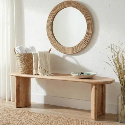 Banc arrondi bois massif | Acacia Ellipse Naturel