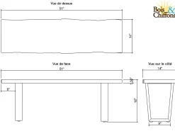 Banc en bois | Acacia Forest