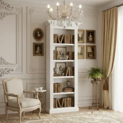 Bibliothèque avec des panneaux de bossage "Romance"
