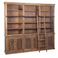 Bibliothèque échelle H235 en acacia massif | Pleiade IV