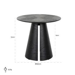 Bijzettafel Blax 58,5Ø (noir)