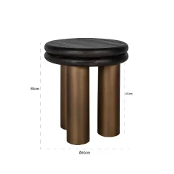 Bijzettafel Macaron (noir rustic)