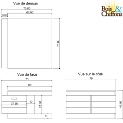 Bout de canapé bicolore | Manguier Herods