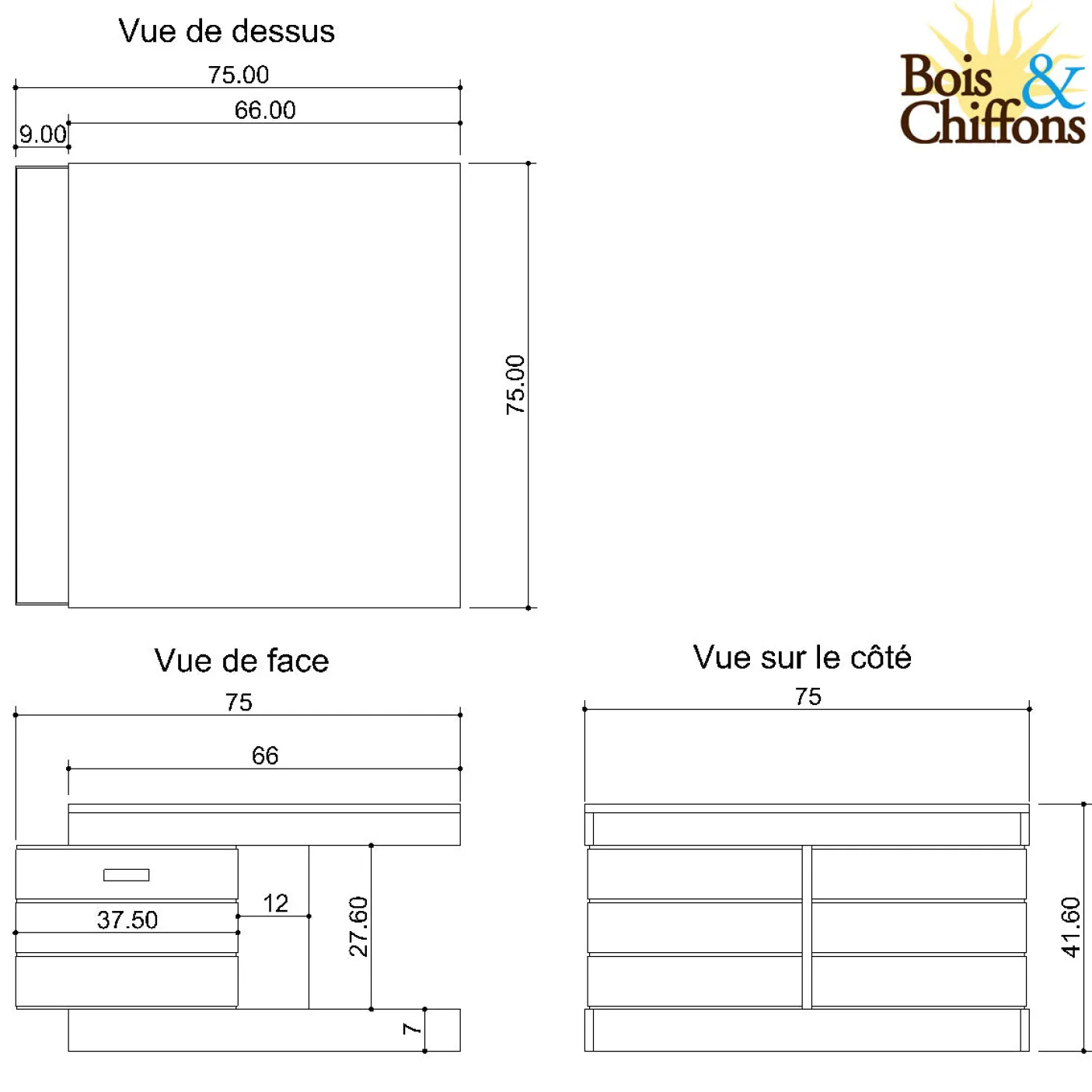 Bout de canapé bicolore | Manguier Herods