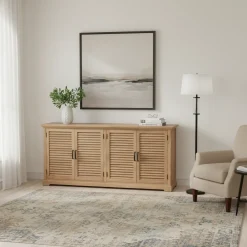 Buffet à 4 portes bois massif en manguier – Paran