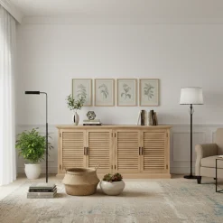 Buffet à 4 portes bois massif en manguier – Paran
