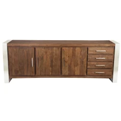 Buffet 3 portes 4 tiroirs GM | Acacia Stainless III
