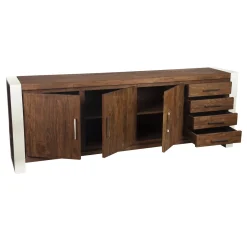 Buffet 3 portes 4 tiroirs GM | Acacia Stainless III