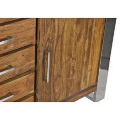 Buffet 2 portes 4 tiroirs PM | Acacia Stainless III