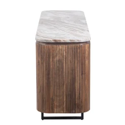 Buffet 4 portes plateau marbre | Manguier Kfir II