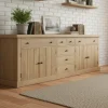 Buffet 7 tiroirs 4 portes bois massif en manguier – Scandinaves