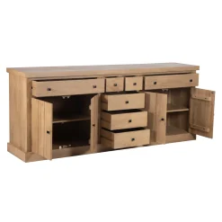 Buffet 7 tiroirs 4 portes bois massif en manguier – Scandinaves