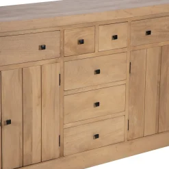 Buffet 7 tiroirs 4 portes bois massif en manguier – Scandinaves