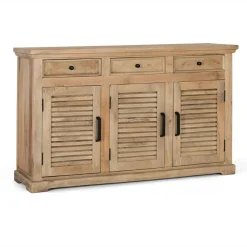 Buffet 3 tiroirs 3 portes bois massif en manguier – Paran