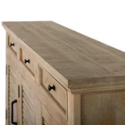 Buffet 3 tiroirs 3 portes bois massif en manguier – Paran