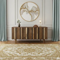 Buffet bas 3 portes multi teintes | Manguier Ramon