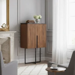 Buffet Haut 2P plateau marbre noir | Manguier Kfir