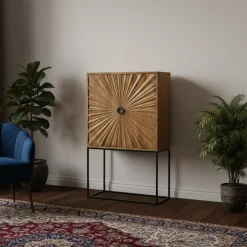 Buffet haut sculpté manguier | Solaris II