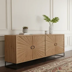 Buffet sculpté 4 porte Manguier | Solaris II