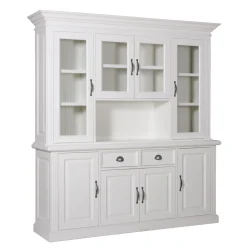 Buffet Vaisselier deux corps vitré 2x4 portes 2 tiroirs "Romance"