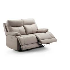 Canapé 2 places, 2 relax électriques Bilbao Marron