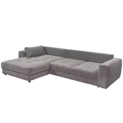 Canapé d'angle 3/4 places couleur ash Brixton