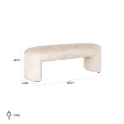 Canapé Fargo blanc chenille (Bergen 900 blanc chenille)