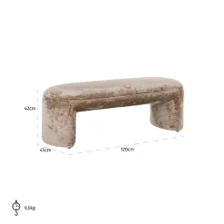 Canapé Fargo taupe chenille (Bergen 104 taupe chenille)