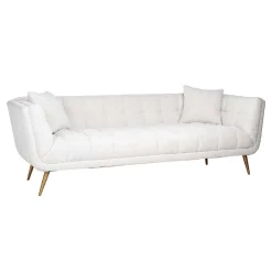 Canapé Huxley blanc Bouclé / brossé or (Copenhagen 900 Bouclé blanc)