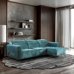 Canapé 2PL 1/2 coulissant manuel+chaiselongue fixe | Windsor