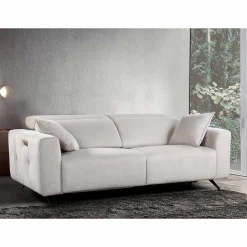 Canapé relax gris clair 3 places Zoa