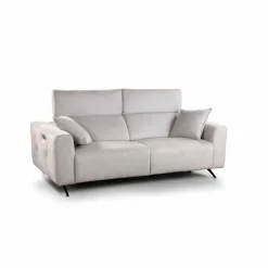Canapé relax gris clair 3 places Zoa