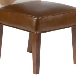 Chaise à haut dossier en peau de vache | Acacia Savage