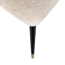 Chaise Alicia blanc chenille fire retardant (FR-Bergen 900 blanc chenille)