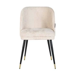 Chaise Alicia blanc chenille fire retardant (FR-Bergen 900 blanc chenille)
