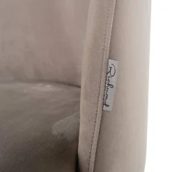 Chaise Alicia khaki velours fire retardant (FR-Quartz 903 Khaki)