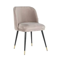 Chaise Alicia khaki velours fire retardant (FR-Quartz 903 Khaki)