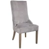 Chaise avec boutons argentés "Ellen"