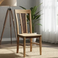 Chaise bois bicolore "Acacia Luxor"