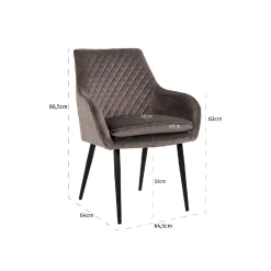 Chaise Chrissy Stone Velvet