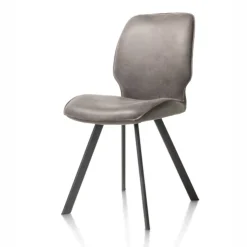 Chaise Cuir Noir Casse | Sasha