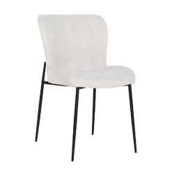 Chaise Darby blanc Bouclé / noir (Copenhagen 900 Bouclé blanc)