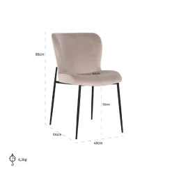 Chaise Darby Khaki / noir fire retardant (FR-Quartz 903 Khaki)