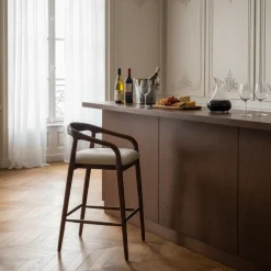 Chaise de Bar Walnut | Milo