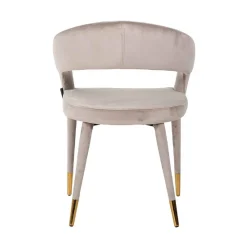 Chaise Gia Khaki velours Fire retardant (FR-Quartz 903 Khaki)