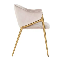 Chaise Gwen khaki velours fire retardant (FR-Quartz 903 Khaki)